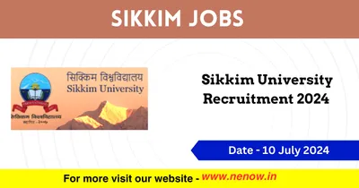 sikkim jobs   sikkim university recruitment 2024