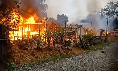manipur  fresh violence in kamjong leaves two dead  houses set ablaze