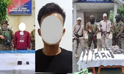 manipur  two kcp cadres arrested  arms  amp  explosives seized