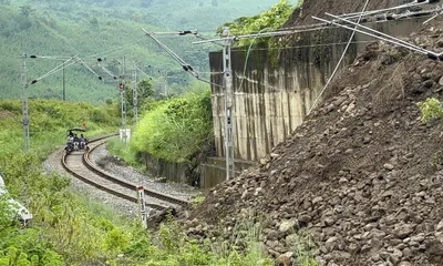 assam  lumding badarpur railway restoration on war footing after landslide