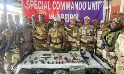 manipur  rpf pla cadre arrested  huge cache of arms and explosives recovered in imphal east