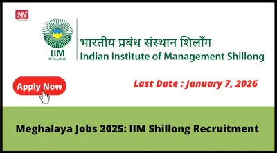 meghalaya jobs 2025  iim shillong recruitment