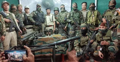 manipur  security forces seize huge cache of arms  ammunition  amp  explosives