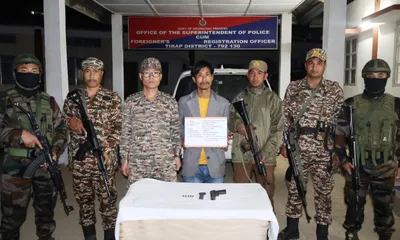 arunachal  nscn r cadre surrenders before security forces in tirap