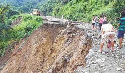 nagaland  massive landslide blocks kohima dimapur highway  residents evacuated