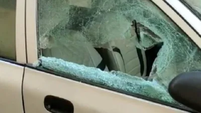assam  local youths vandalize car carrying cattle in dibrugarh