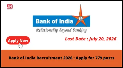 bank of india recruitment 2026   apply for 779 posts