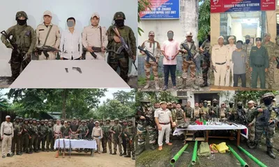 manipur  security forces arrest 3 insurgents  bust camps  recover huge cache of arms
