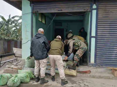 manipur  illegal checkpost and bunker destroyed in kangpokpi