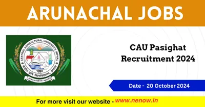 arunachal jobs   cau pasighat recruitment 2024