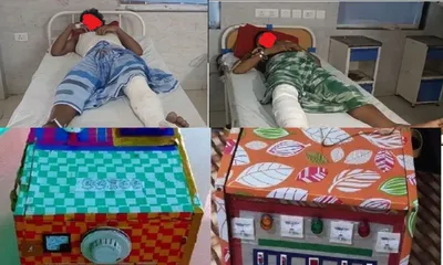 assam  two counterfeit currency accused injured in police firing during escape bid in lakhimpur