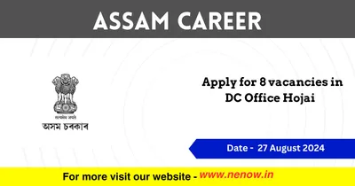 assam career   apply for 8 vacancies in dc office hojai