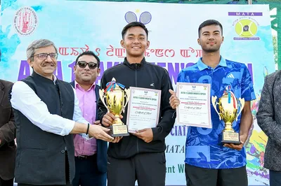 manipur’s bushan and ashwarjit clinch gold and silver in aita men’s open tennis tournament