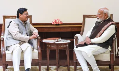 meghalaya cm meets pm modi to discuss state s development and vision 2032