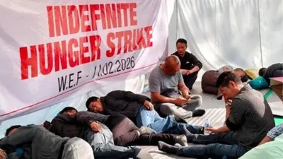 nagaland ad hoc teachers shift hunger strike to kohima education directorate