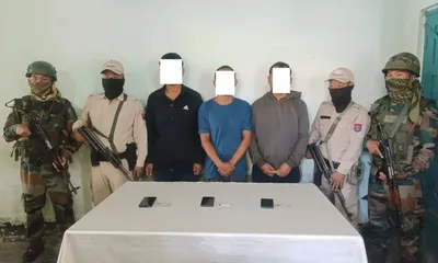 manipur police arrest three pla cadres after hand grenade recovered