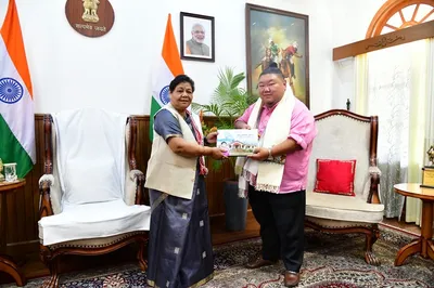 manipur governor meets nagaland tourism minister  discuss border dispute of mao people