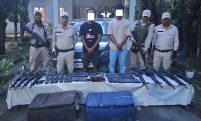 manipur  two arambai tenggol activists arrested with weapons