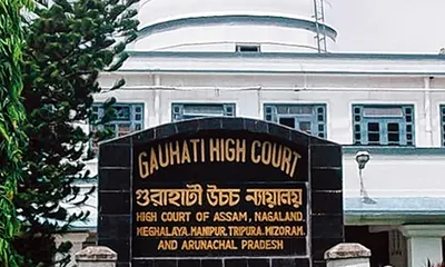 gauhati high court relocation  lawyers stage indefinite sit in protest