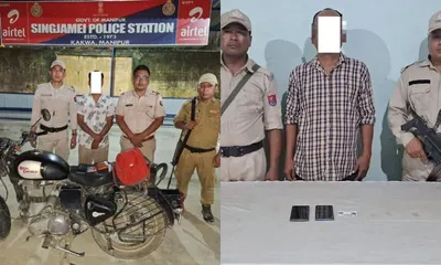 manipur  two militants arrested for extortion using bullet bike