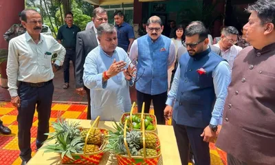 tripura exports organic lemons  rice and pineapples to dubai through lulu retail