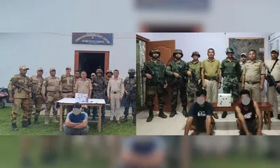 manipur  security forces nab three smugglers  seize heroin and vehicles
