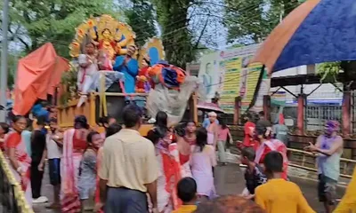 assam  barak valley bids emotional farewell to maa durga amid storms  mourning