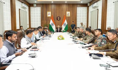 manipur governor reviews progress of indo myanmar border fencing