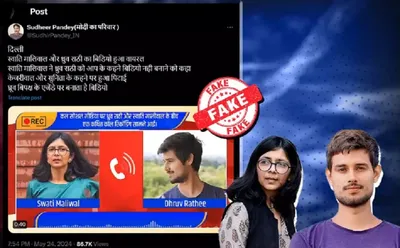 viral phone call between swati maliwal and dhruv rathee confirmed as deepfake