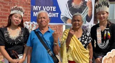 phase 2 of lok sabha elections  manipur records 15 49  voter turnout till 9am