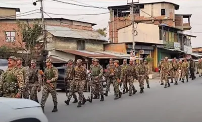 security forces stage flag marches in 3 manipur districts