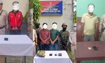 manipur  five insurgents arrested for extortion activities
