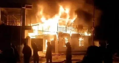 fresh violence grips manipur  ucm office in imphal set on fire by miscreants