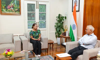 manipur  mirabai chanu meets governor bhalla to discuss sports
