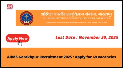 aiims gorakhpur recruitment 2025   apply for 69 vacancies