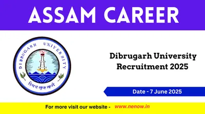 assam career   dibrugarh university recruitment 2025