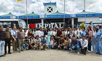 manipur  30 idps among 200 candidates  leave for cabin crew placement in delhi