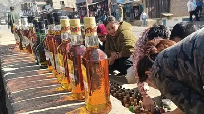 meiteis and kuki zo people unite to dispose of illicit liquor across manipur