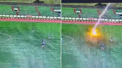 footballer dies after being hit by lightning during match in indonesia