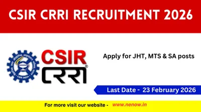 csir crri recruitment 2026   apply for jht  mts  amp  sa posts