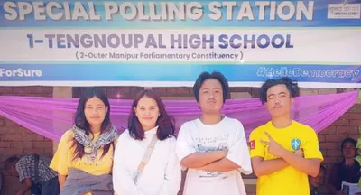 phase 2 of lok sabha elections  manipur records 54 26  voter turnout till 1pm