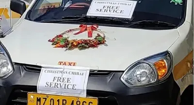 free taxi rides in mizoram on christmas