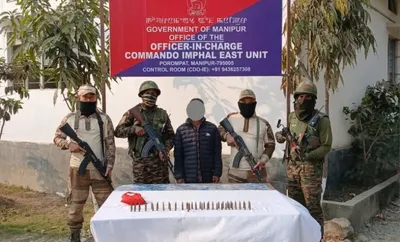 manipur security forces bust two insurgent camps  nabs senior kcp mfl cadre