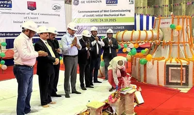 india s largest hydro project  subansiri dam  begins wet commissioning of first unit