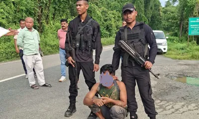assam  arunachal youth arrested at jagun  police seize pistol  suspected drugs
