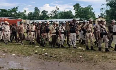 assam  several police personnel injured in clash with locals in hojai