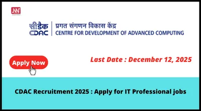 cdac recruitment 2025   apply for it professional jobs