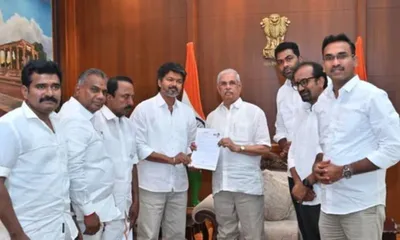 tvk falls short of majority  vijay begins alliance push