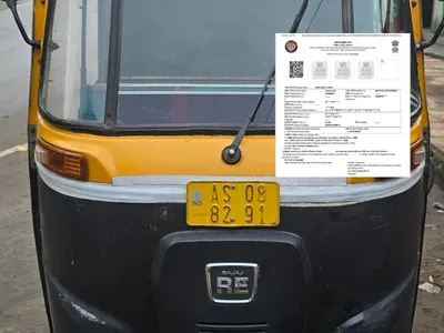 assam  man fined for driving autorickshaw  without helmet  in haflong