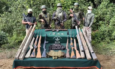 manipur security forces seize cache of weapons in kangpokpi